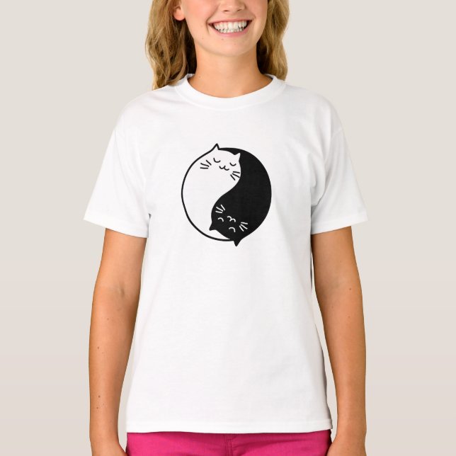 Yin Yang Cats T-Shirt (Vorderseite)