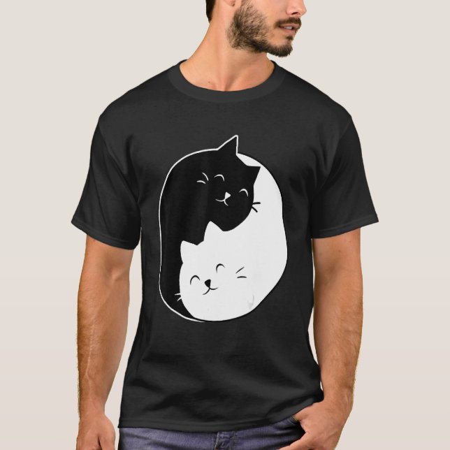 Yin Yang Cats T-Shirt (Vorderseite)