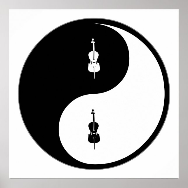 Yin Yang Cello Poster (Vorne)