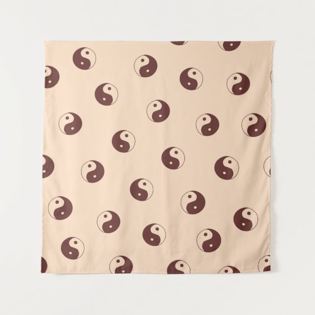 Yin Yang China Hand Drawn Wandteppich (Vorderseite)