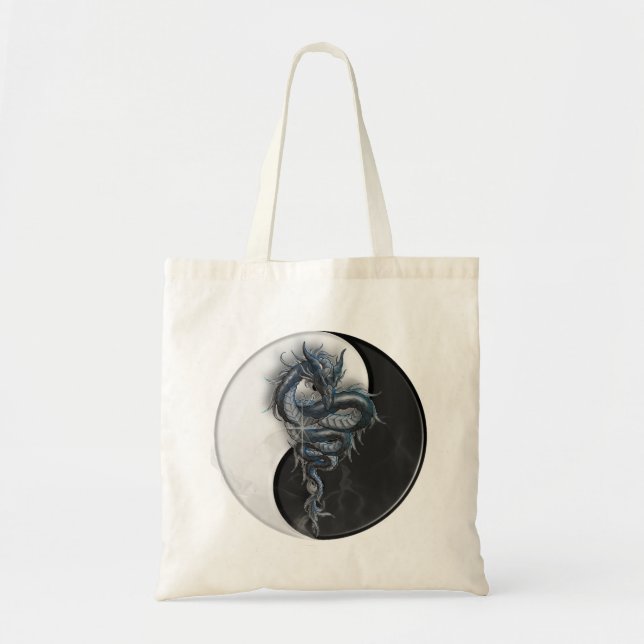 Yin Yang chinesische Drache-Taschen-Tasche Tragetasche (Vorne)