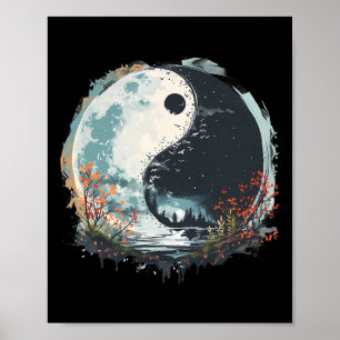 Yin Yang Chinesische Kultur Meditation Yoga Taoist Poster