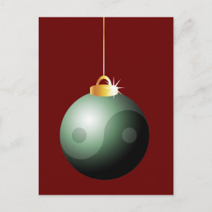 Yin Yang Christmas Ball Feiertagspostkarte