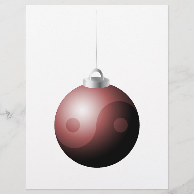 Yin Yang Christmas Ball in Red Flyer (Vorne)
