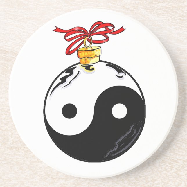 Yin & Yang Christmas Ornament Untersetzer (Vorne)