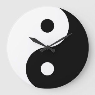 Yin Yang Clock Große Wanduhr