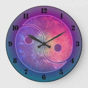 Yin Yang Clock Große Wanduhr