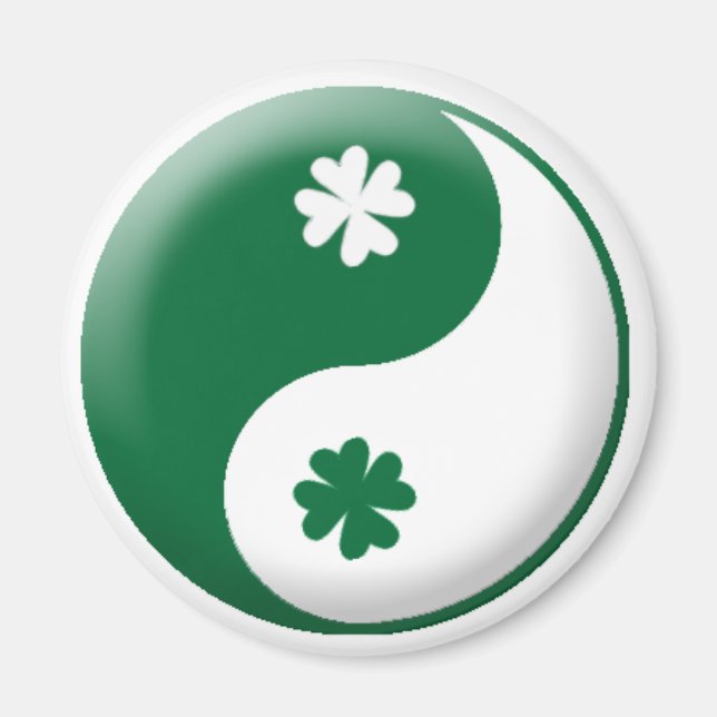 Yin ・ Yang Clover Magnet (Vorne)
