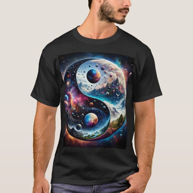 Yin Yang Cosmic Shirt (Vorderseite)