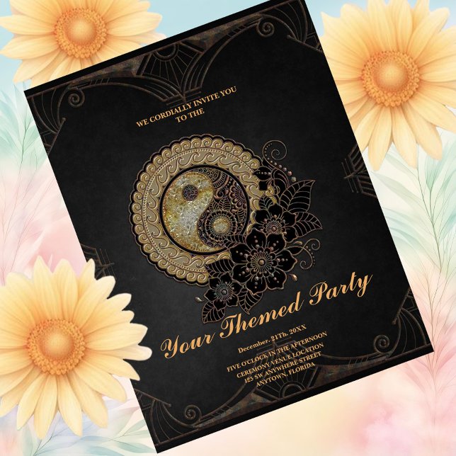 Yin Yang das Symbol für Balance Postkarte (Yin and Yang)