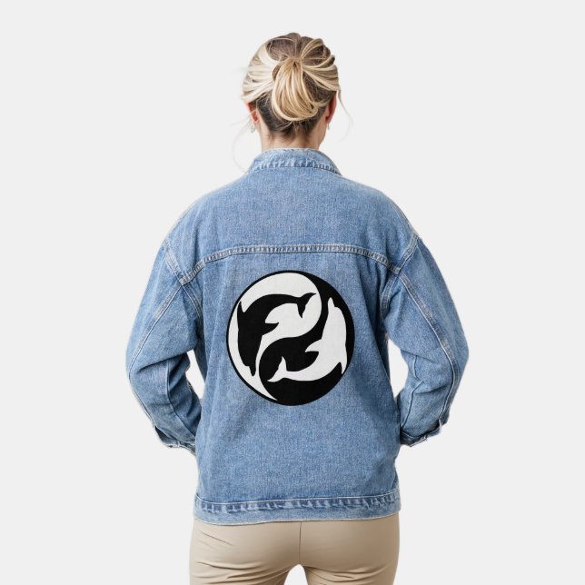 Yin Yang Dauphins Jeansjacke (Modell)