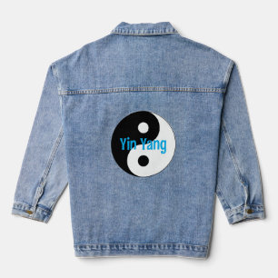 Yin Yang Design Denim Jacket Jeansjacke