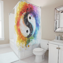 Yin Yang Digital Art Duschvorhang