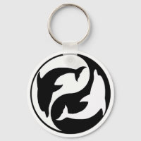 Yin Yang Dolphin Schlüsselanhänger