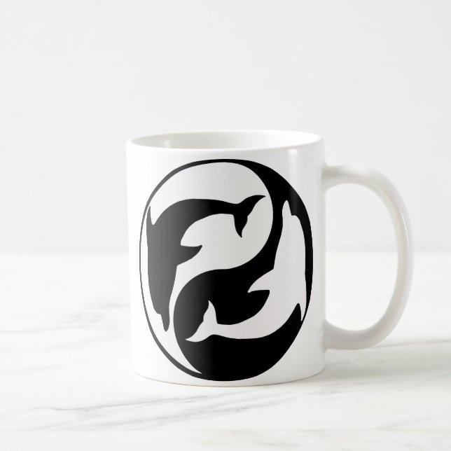 Yin Yang Dolphin Tasse (Rechts)