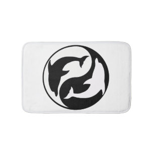 Yin Yang Dolphins Bath Mat Badematte
