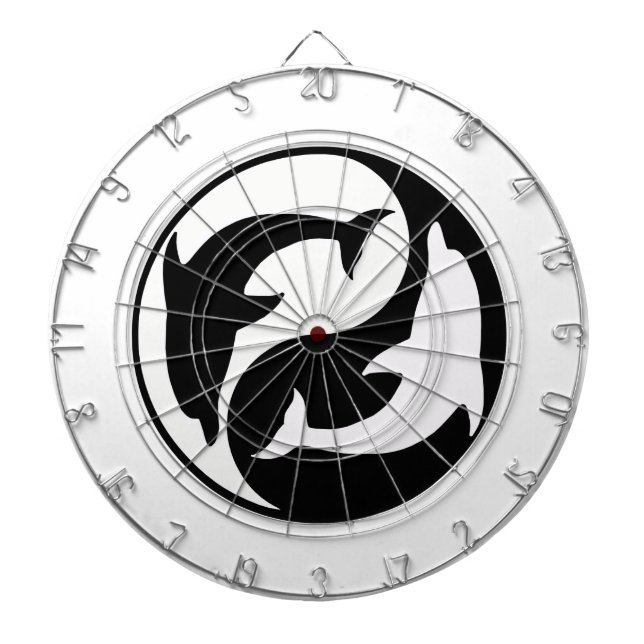 Yin Yang Dolphins Dart Board Dartscheibe (vorne)