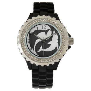 Yin Yang Dolphins Watch Armbanduhr