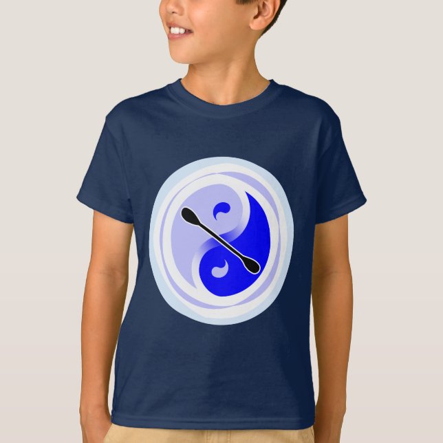 Yin-Yang doppeltes Blatt T-Shirt (Vorderseite)