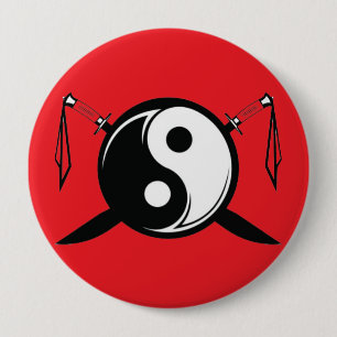 Yin Yang Double Broadsword Button