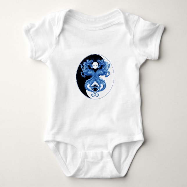 Yin Yang Drache 2 Baby Strampler (Vorderseite)