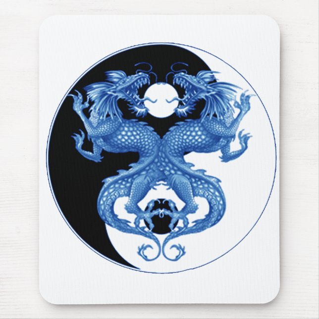 Yin Yang Drache 2 Mousepad (Vorne)
