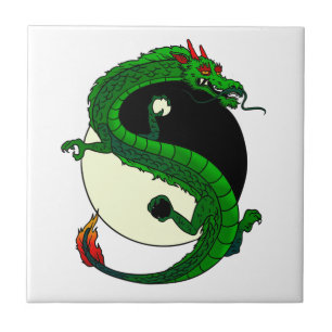 Yin Yang Drache Fliese