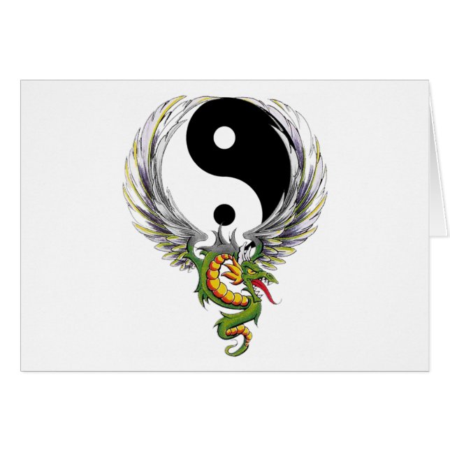 Yin Yang Drache-Geschenk (Vorderseite (Horizontal))