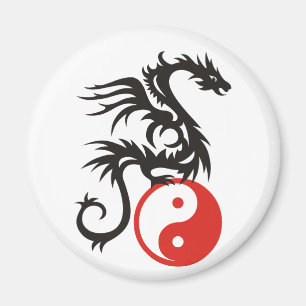Yin & Yang-Drache Magnet