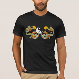Yin Yang Drache-Schwarz-T - Shirt