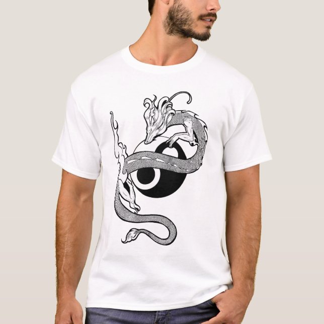 Yin-Yang Drache-T - Shirt (Vorderseite)