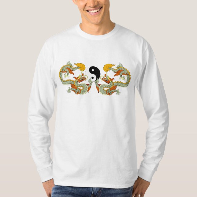 Yin Yang Drache-T - Shirt (Vorderseite)
