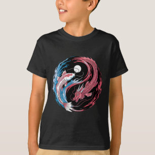 Yin Yang Drache Und Koi Fusion Lustig Zen Yoga Für T-Shirt