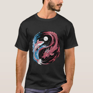 Yin Yang-Drache und Koi-Fusion Lustiges Zen-Yoga f T-Shirt