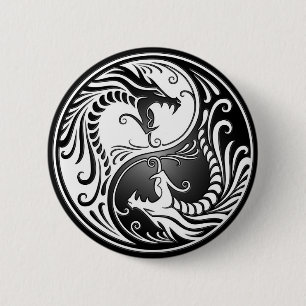 Yin Yang Drachen Button