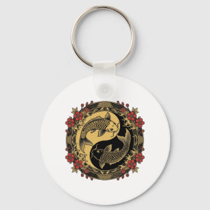 Yin Yang Drachen Grafik T-Shirt Schlüsselanhänger