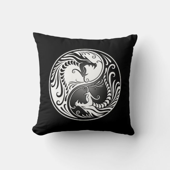 Yin Yang Drachen Kissen (Vorderseite)