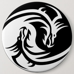 Yin Yang Dragon Button