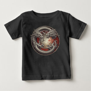Yin Yang Dragons - Gleichgewicht von Power und Gei Baby T-shirt