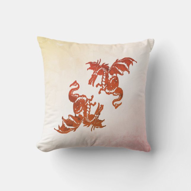 Yin Yang Dragons Kissen (Vorderseite)