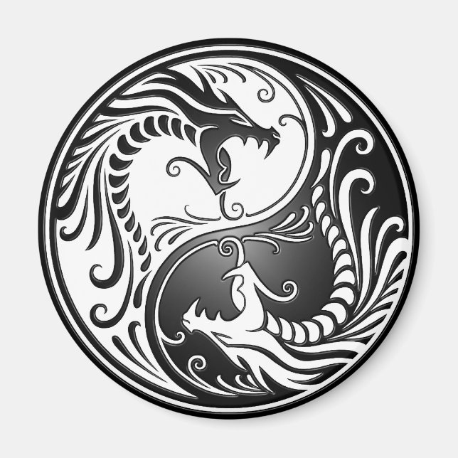 Yin Yang Dragons Magnet (Vorne)