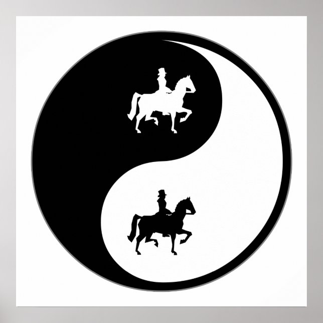Yin Yang Dressage Poster (Vorne)