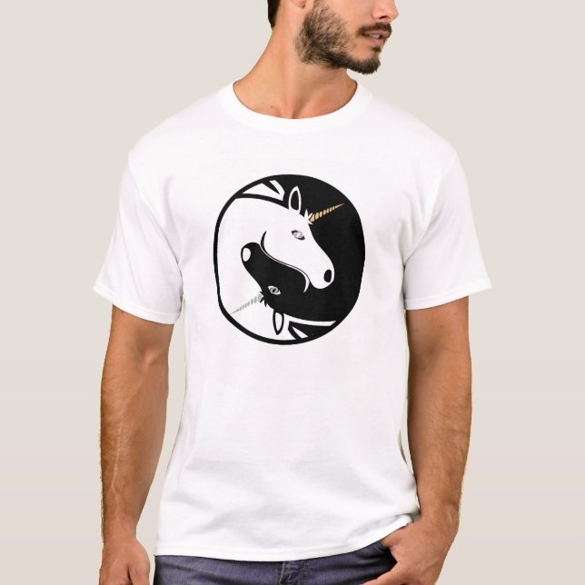 Yin Yang Einhörner T-Shirt (Vorderseite)