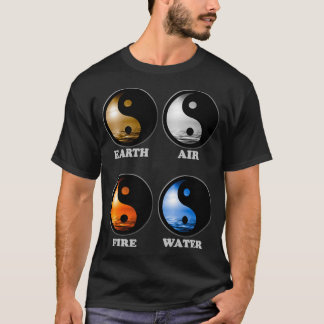 Yin Yang Elements schwarz T-Shirt