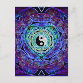 Yin Yang Energy Flow Postkarte