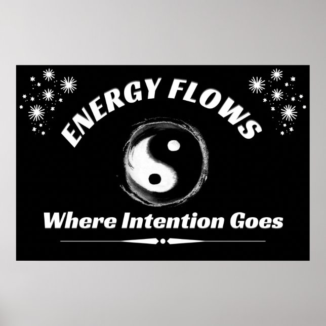 "Yin Yang Energy" Positives Wall Art Poster (Vorne)
