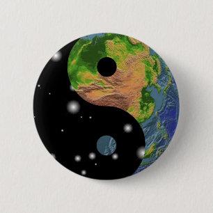 Yin Yang Erde Button