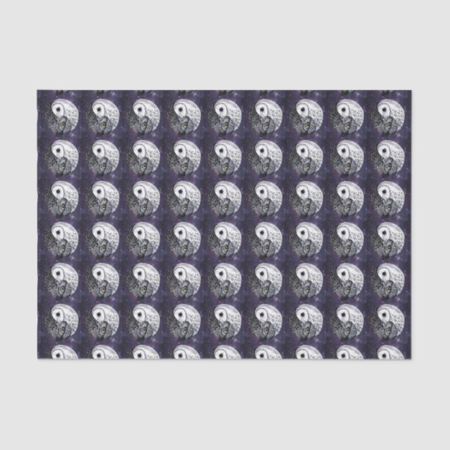 Yin Yang Eulen Seidenpapier (Vorderseite)