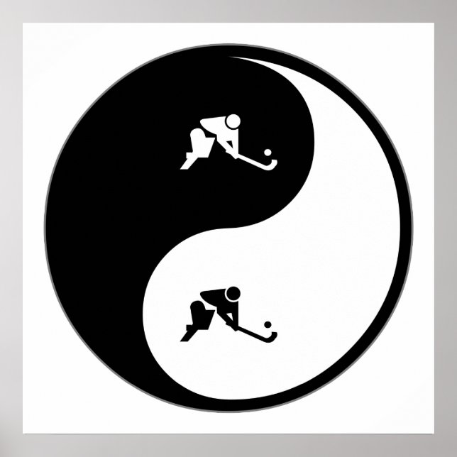 Yin Yang Field Hockey Poster (Vorne)