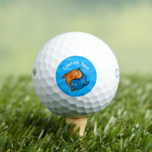 Yin Yang Fisch Cartoon Golfball